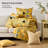 Floral Comforter Set 3 Pieces Seersucker Botanical hummingbird Patterned, Cute Bedroom Comforter and 2 Shams Suitable for all seasons-122128014-122128016