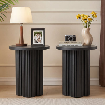 Round Blossom Pedestal Base End&Sidea Table