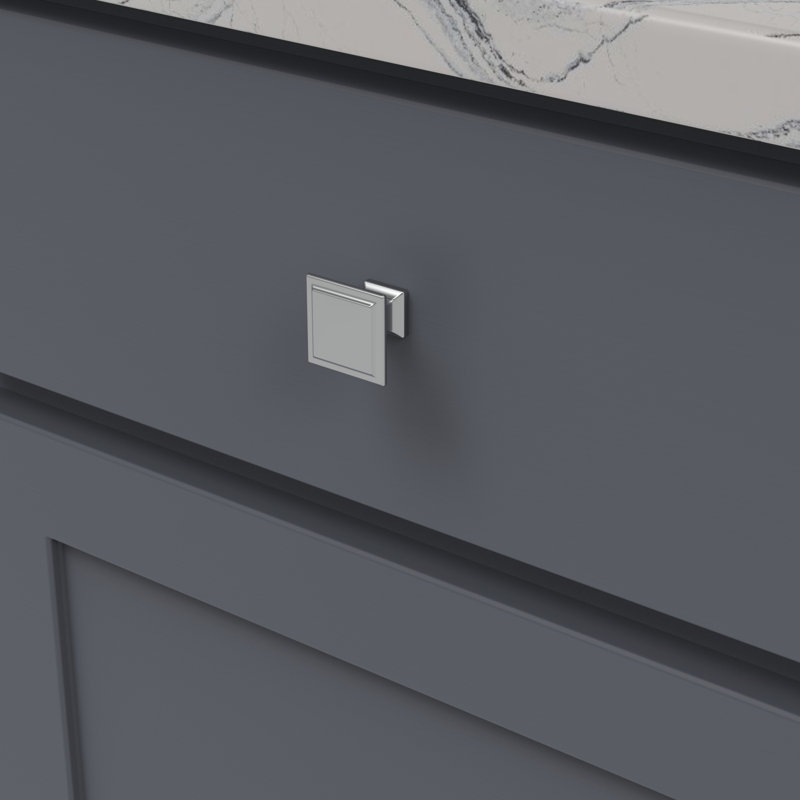 Studio II Square Knob, Chrome