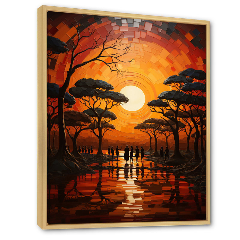 Woekel African Savannah Melody I, H 20 po x l 12 po x P 1 po, Cadre naturel flottant