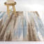Tapis abstrait rouille / bleu Elsa-1497603069