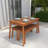 3-Piece Rectangle Solid Wood Outdoor Patio Dining Set