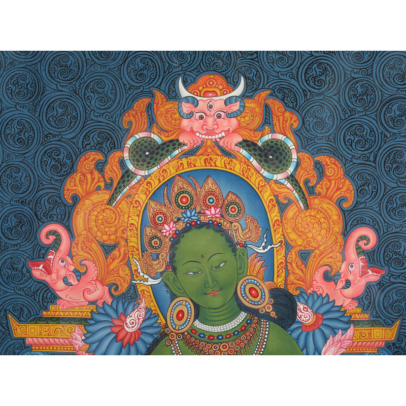 Tari vert avec trône Newari