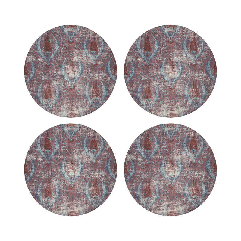 Byzantine Jewel Pebble 16" Vinyl Placemat, Red