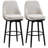 Annaleya Swivel Upholstered Linen Counter Stool with Steel Frame-1178495321