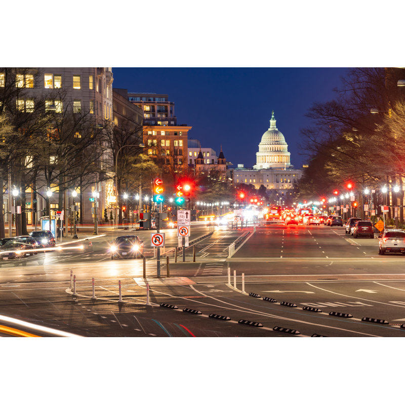 «Us Capitol Building» - Photographie sur toile tendue, H 20 po x l 30 po
