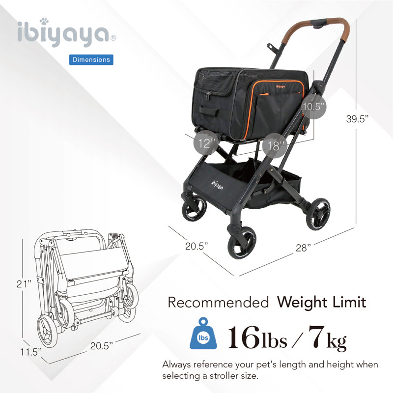 JetPaw:3-in-1 Pet Stroller with Removable Airline-Approved Carrier