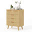 Commode 5 tiroirs cannelée en bois