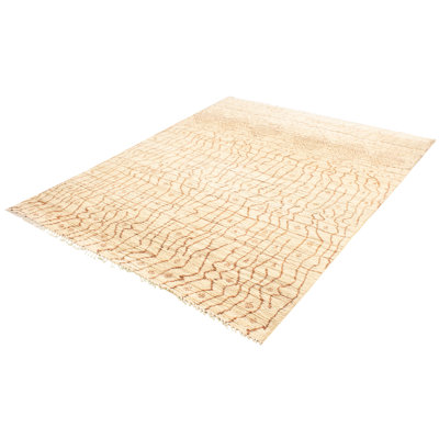 Tapis décoratif en laine noué à la main de conception unique 10 pi 1 po x 14 pi 8 po Détricia New Age