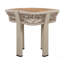 Table d'appoint en bois d'acacia avec structure en métal et détails en corde