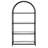 Garrett 62"H 4-Tier Metal Glass Tall Rectangular Bookcase in Blackened Bronze-82187239
