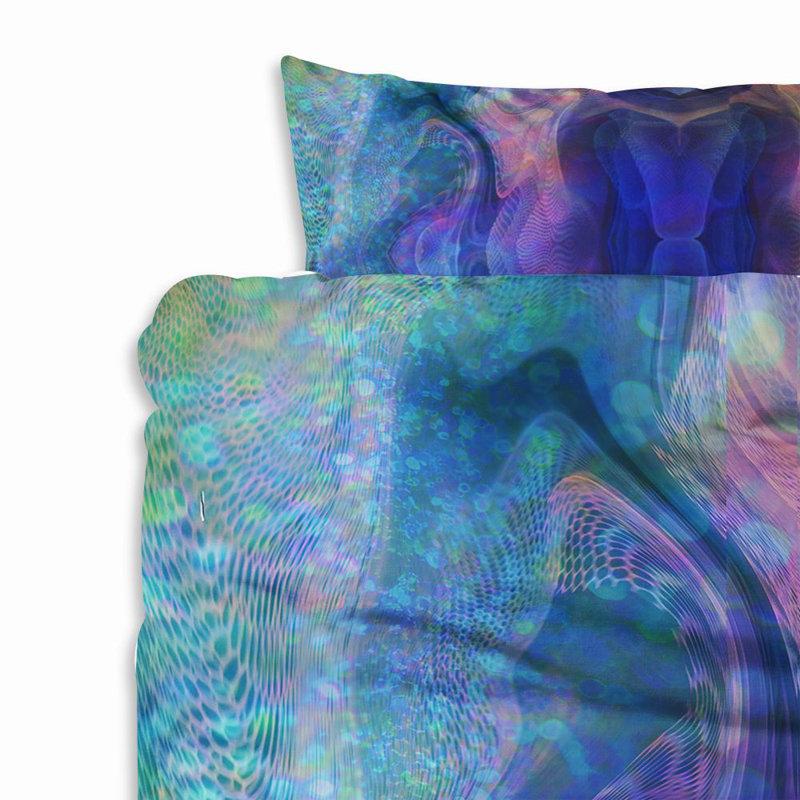 Ensemble de housse de couette Abstract Under The Sea, Housse de couette pour grand lit et 2 taies décor