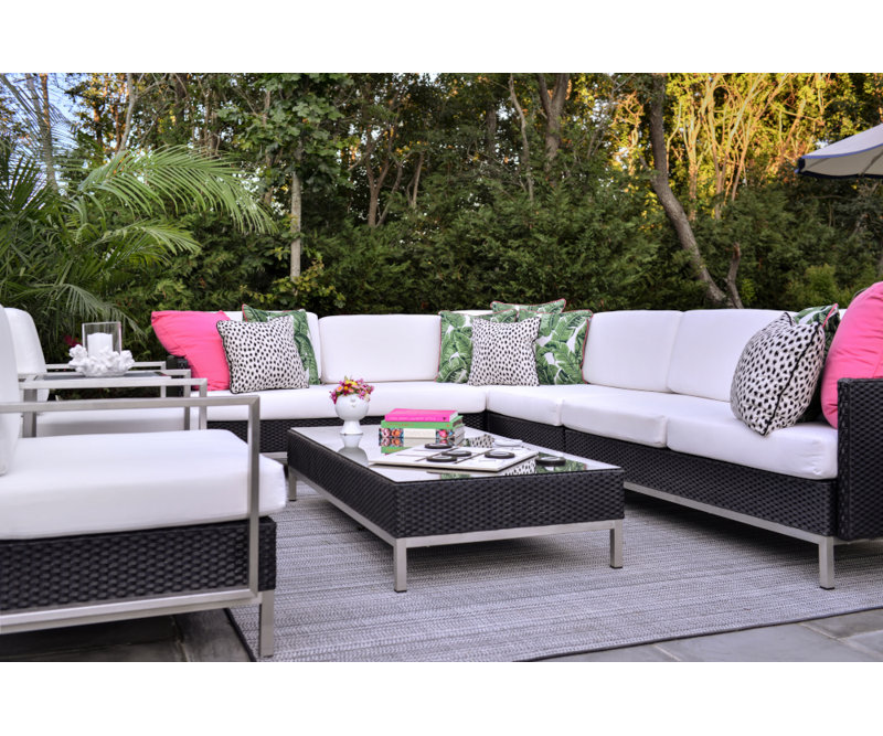 Elements Outdoor Lounge Chair, White, Cottage Pepper