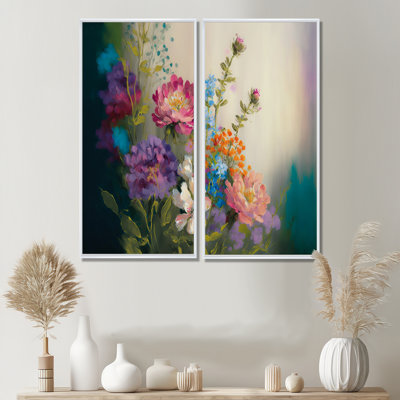 «Painted Blossoming Wildflowers III», art mural floral
