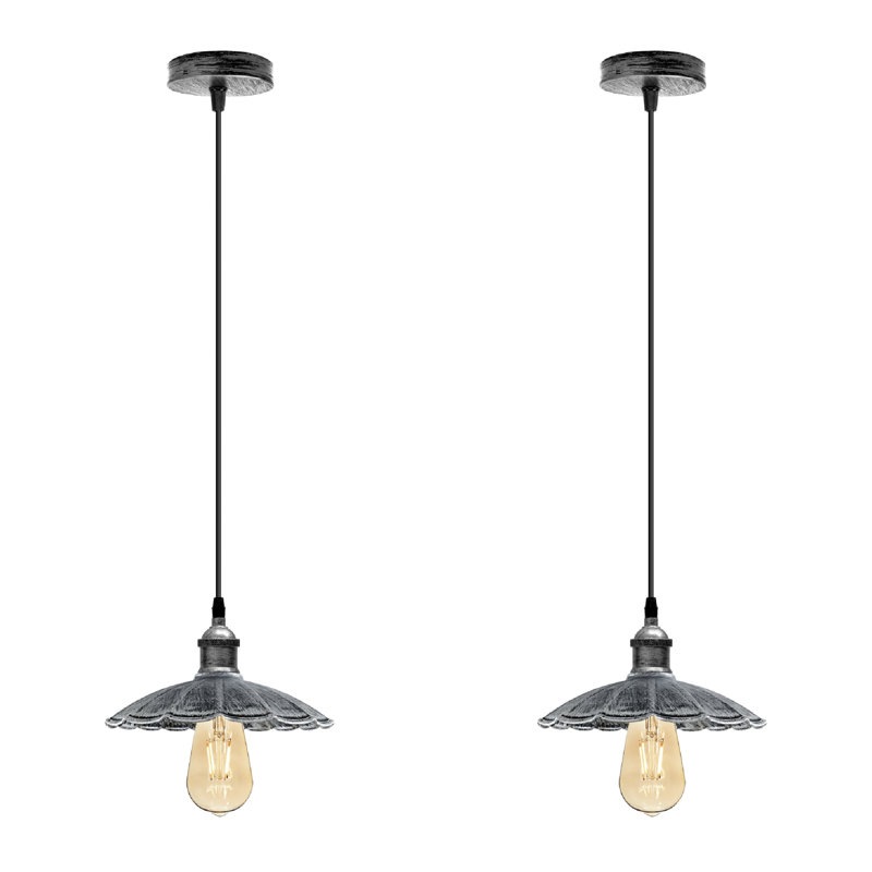 Contreras 1 - Light Matte Black Dome Pendant, Yes, LED, Brushed Silver