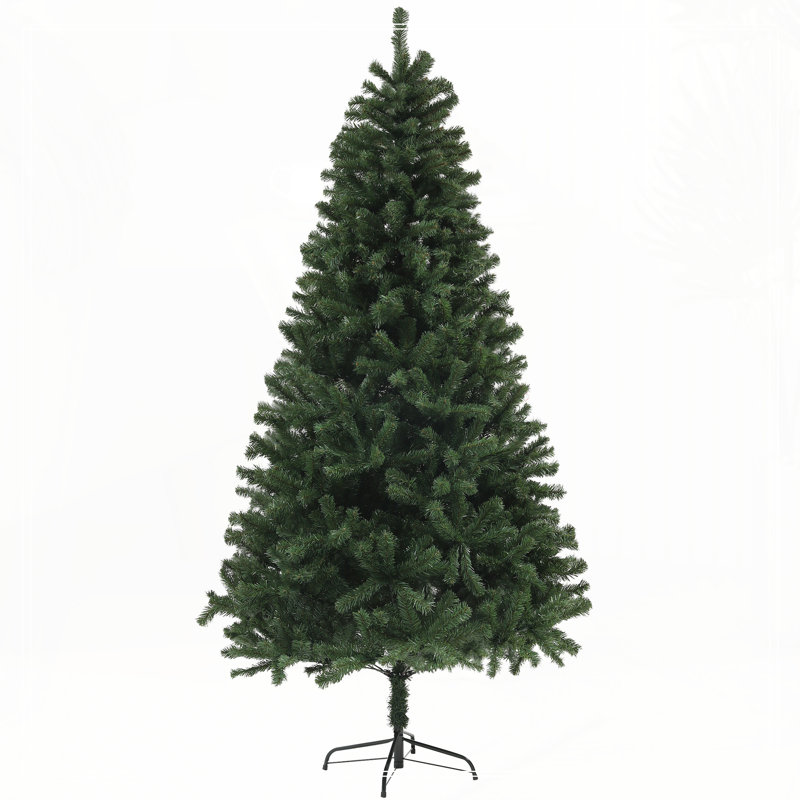 Arbre de Noël artificiel noir, H 7,4 po, Vert