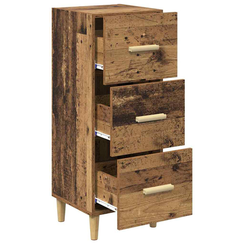 Sideboard Engineered Wood Side Cabinet Home Organiser, Old Wood