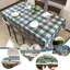 Nappe en vinyle vert à carreaux-50936551