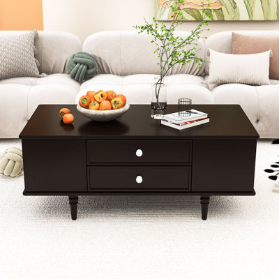 Table basse multifonctionnelle avec grand rangement, compartiments cachés