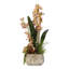 Faux Flowering Plant in Cement Pot
