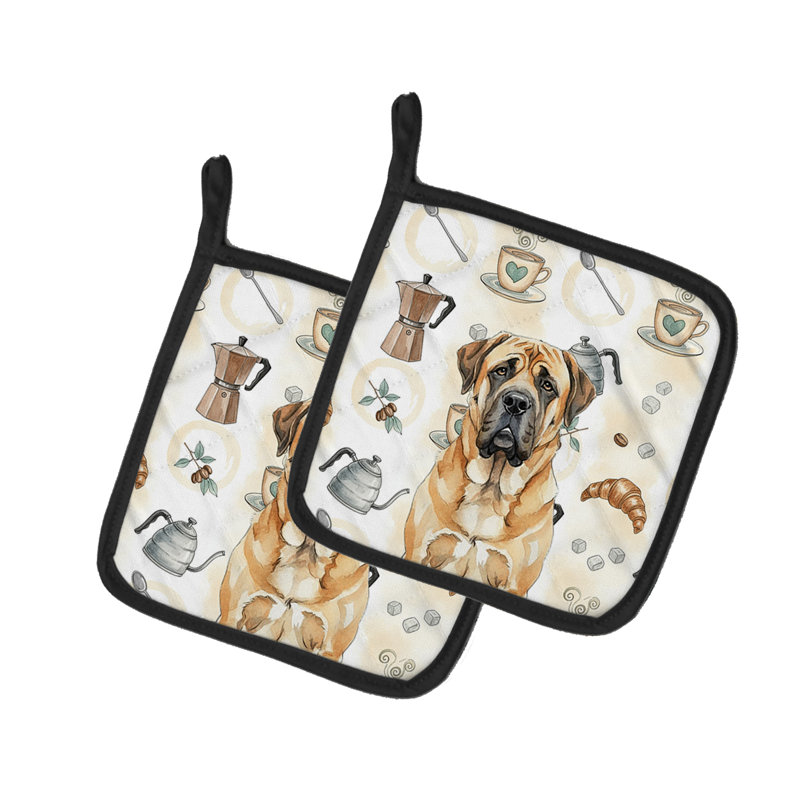 Paire de poignées abricot English Mastiff