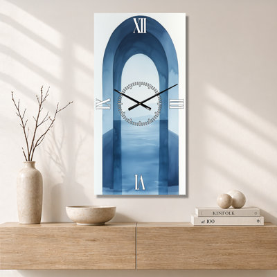 Horloge murale Arch Ocean Horizon - Style bohème, grande taille, en métal