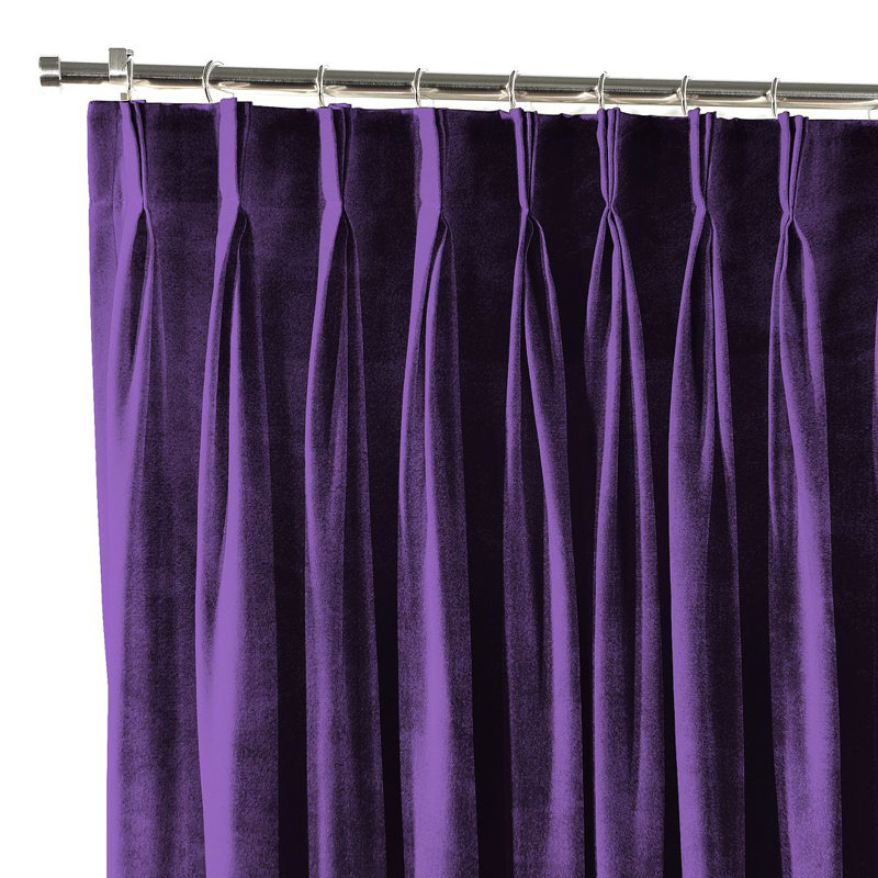 Room Darkening Single Curtain Panel, Purple, 245cm Width x 375cm Drop