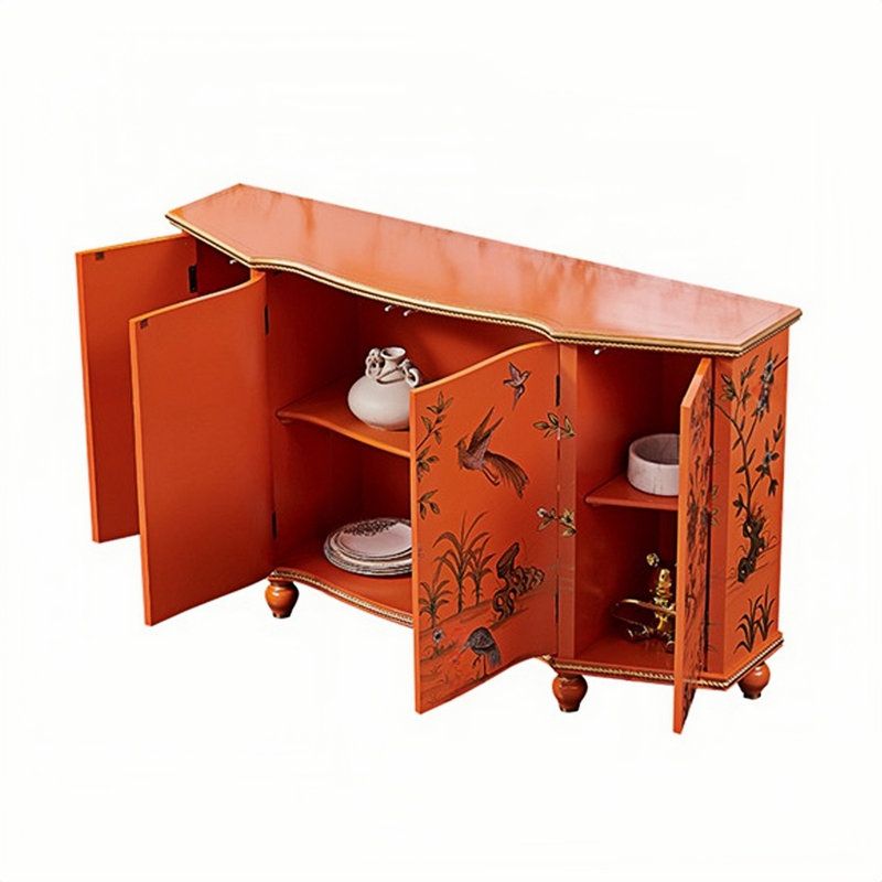 Four-Door Painted Accent Cabinet-Sideboard