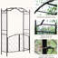 Barrière de jardin en métal de 85 po, idéale pour les vignes fleuries, décoration de mariage, pièce d'escalade noire,
