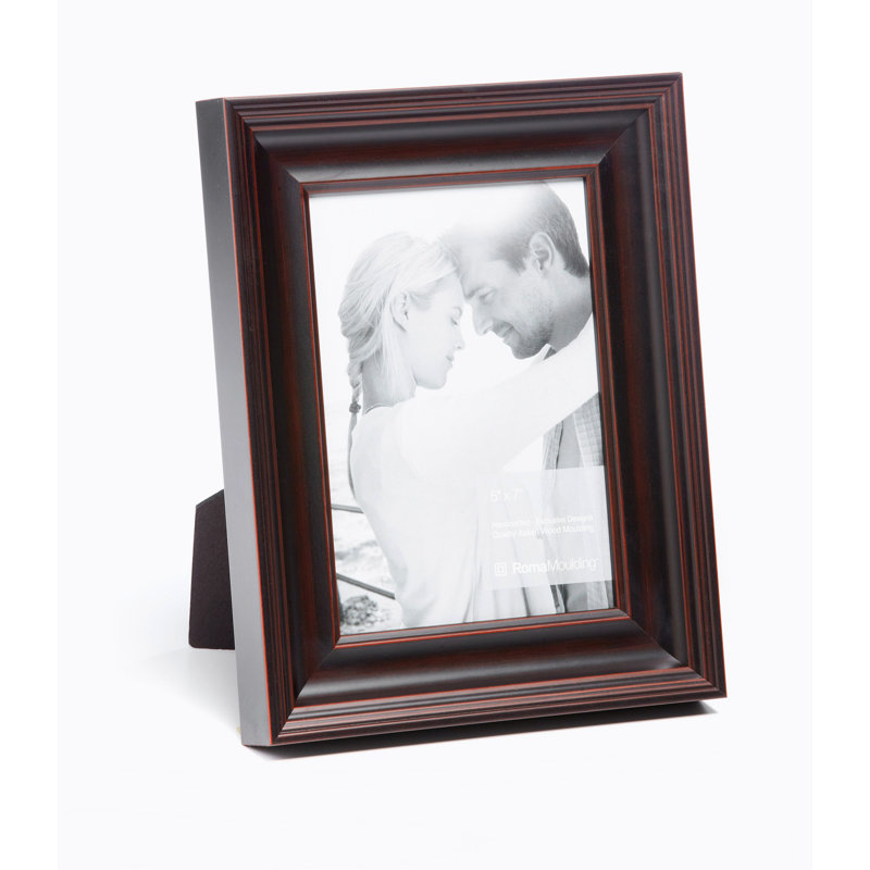 Classic Espresso Brown Solid Wood 5" x 7" Picture Frame