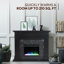 Cambridge Sofia 53-in. Electric Fireplace Mantel in with Black Marble Inlay and Crystal Rocks-110221626