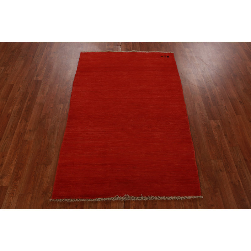 Tapis rouge rouge moderne Gabbeh