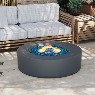 Foyer de table rond en béton au propane liquide 42 pouces maximum 50 000 BTUs