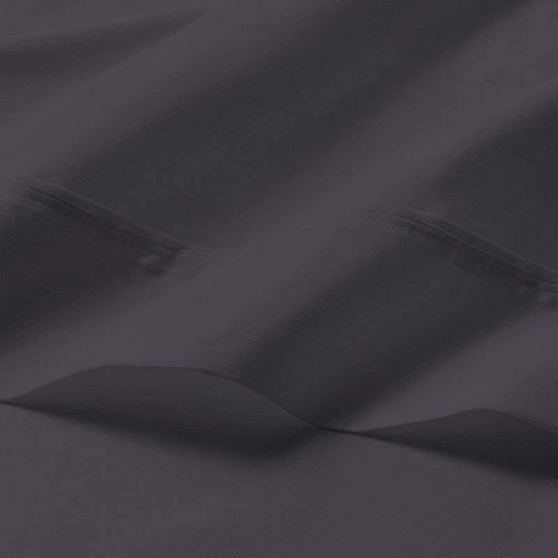 Ensemble de draps 100% coton doux et soyeux infroissable, Ensemble de draps pour lit simple + 1 drap-housse, Gris foncé