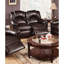 Fauteuil inclinable Contemporary Living Motion - Cuir reconstitué brun rembourré et mécanisme fiable