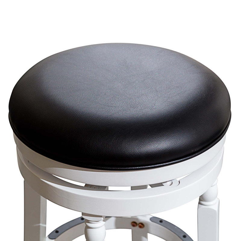 Tabouret de bar Syndra, Tabouret de bar (siège d'une hauteur de 30 po), Noir, Blanc