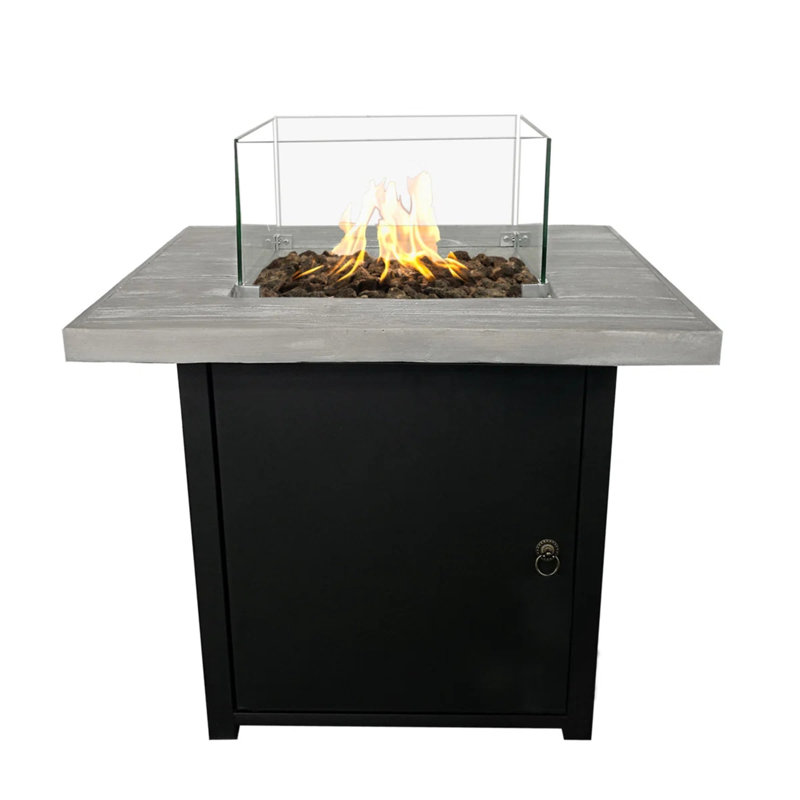 Foyer de table au propane en béton renforcé de fibres