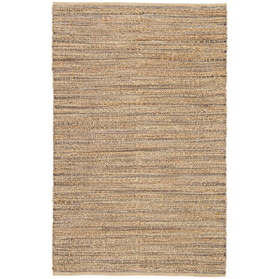 Aubree Handmade Flatweave Jute/Sisal Tan/Gray Area Rug - 1'6"x1'6"