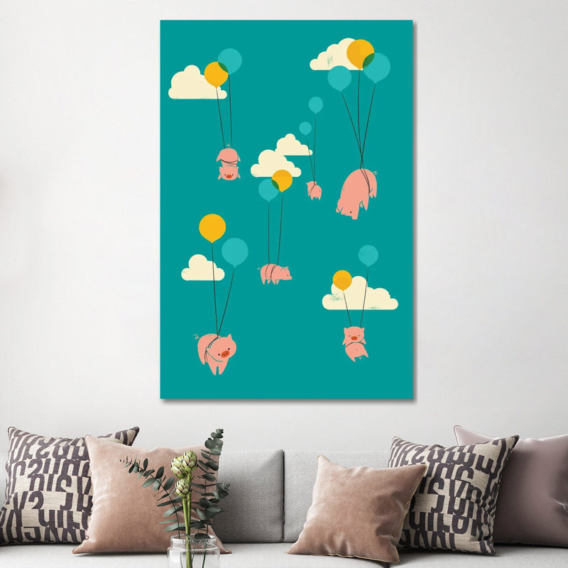 Pigs Fly by Jay Fleck - Wrapped Canvas Gallery-Wrapped Canvas Giclée, 152.5 cm H x 101.5 cm W
