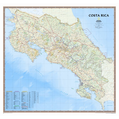 Carte murale du Costa Rica