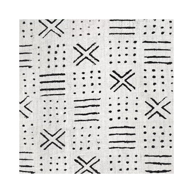 Mudcloth White Geometric Design III by Ellie Roberts - Wrapped Canvas Print, 66.04 cm H x 66.04 cm W x 3.175 cm D
