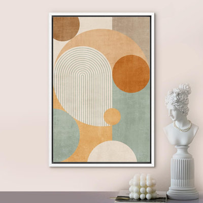 Style rétro Mid-Century Boho Polygon rétro collage abstrait géométrique formes d'art Boho
