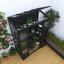 78 po Serre en bois avec lanterneaux et tablettes pliantes-110352669