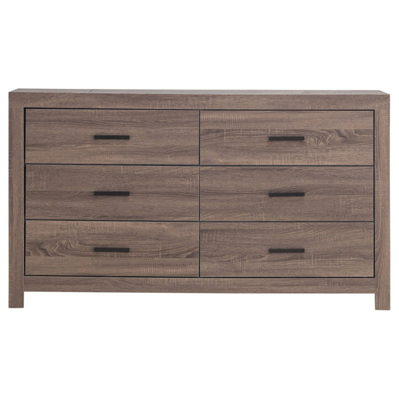 Commode 6 tiroirs Sherwood, Chêne