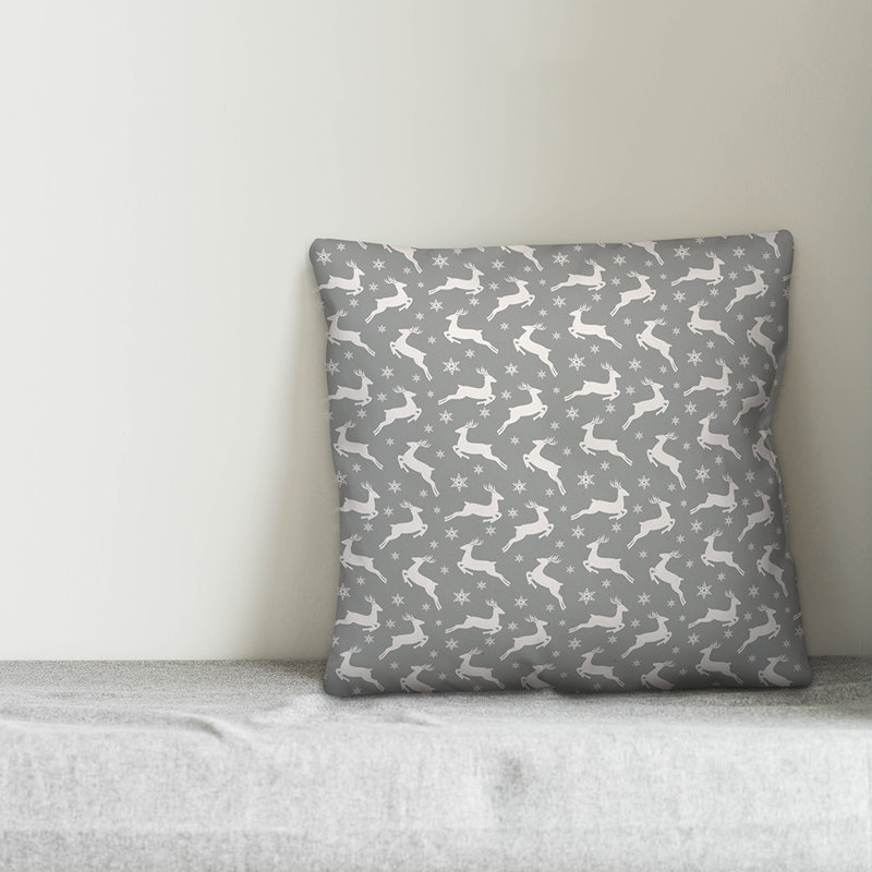 Geometric Pillow Cover, 16" x 16", Polyester/Polyfill
