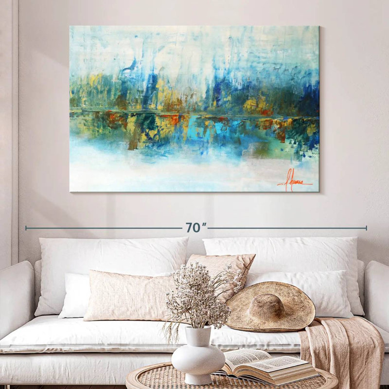 Avery Aqua Azul, 34" H x 51" W