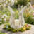 Easter White Ceramic Bunny Scented Candle Candlestick