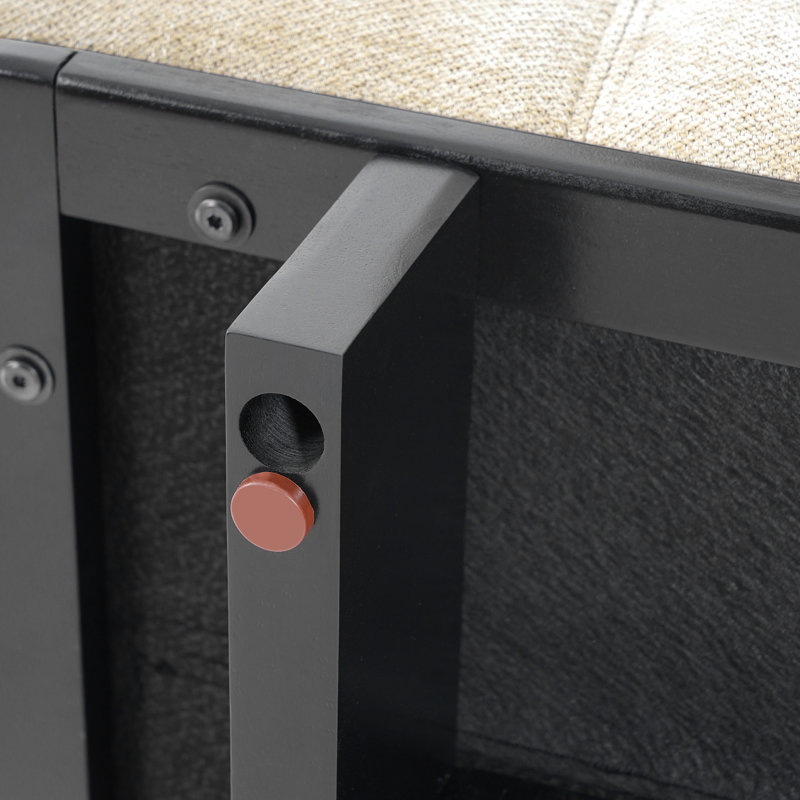 Banc de salle à manger en chenille Oatmeal, capacité de poids de 250 lb, pieds en bois d'hévéa, sièges de 64,79 l, capacité esthétique élégante, contemporain