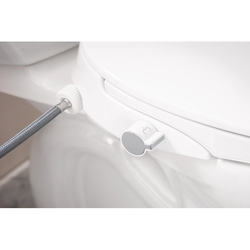 White Elongated Electronic Bidet Seat with Heated Function