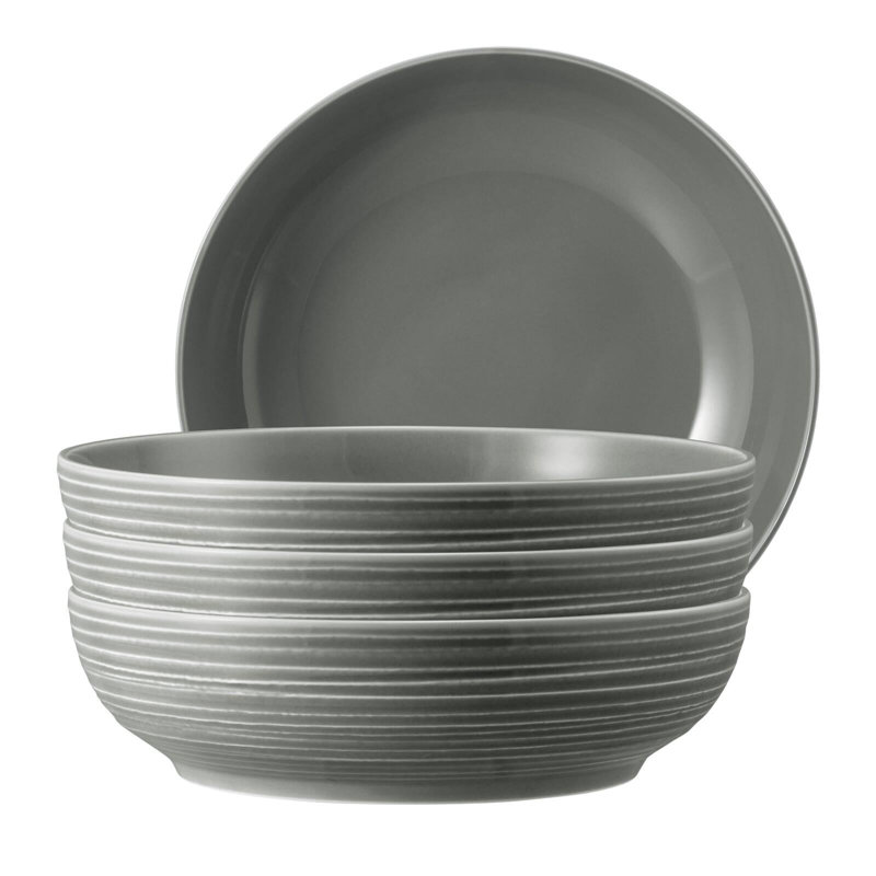 Porcelain Cereal Bowl, Gray